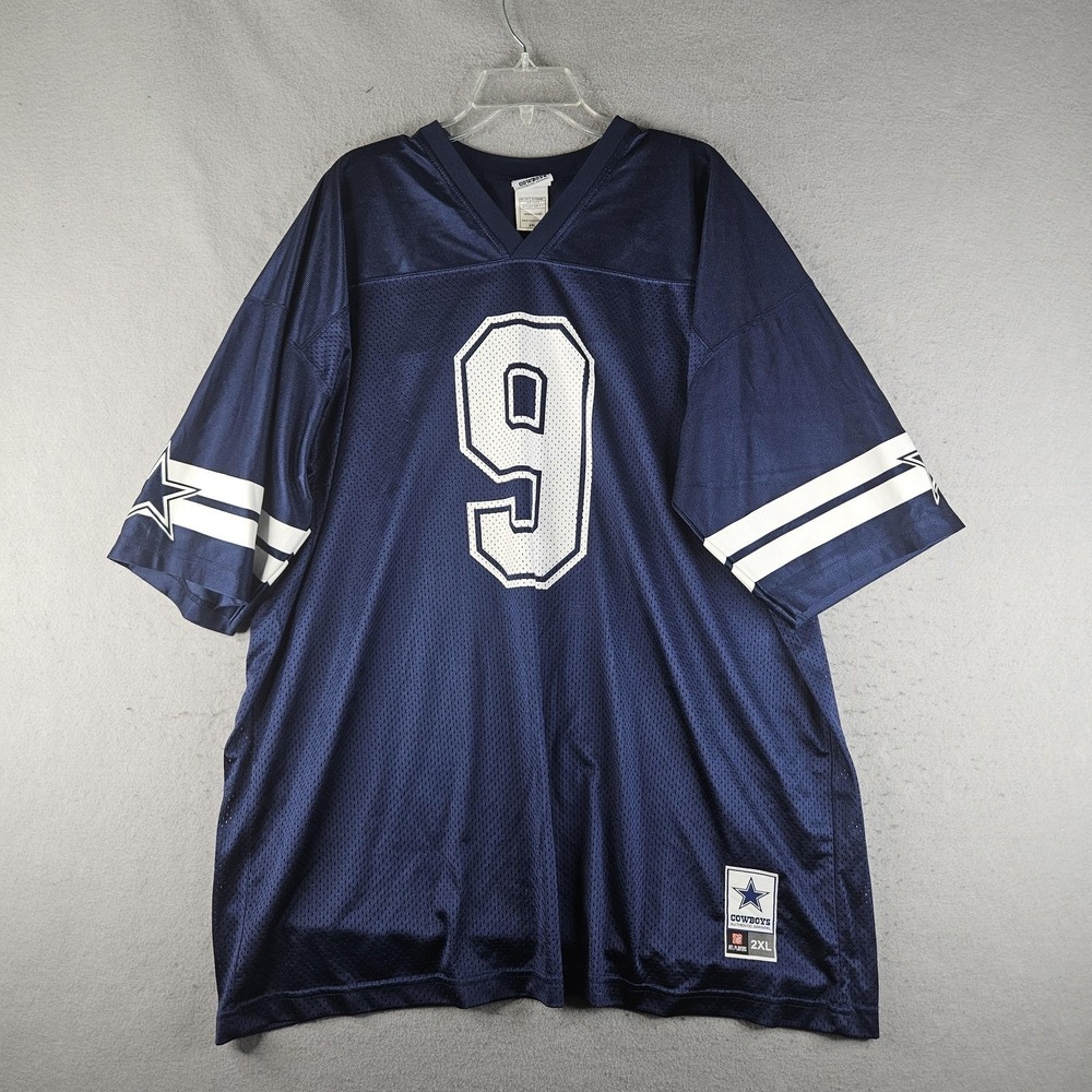 Dallas Cowboys Tony Romo Jersey Mens 2XL Navy Blue NFL Football 7022M 03-12